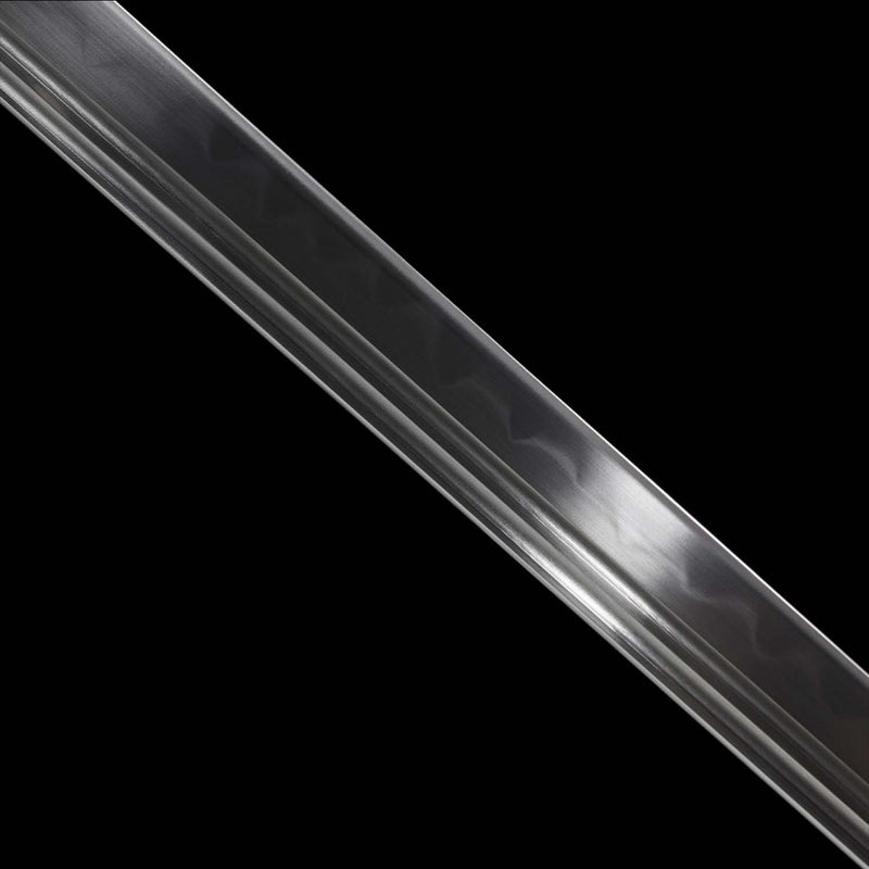 Straight Blade Katana 1045 Carbon Steel Samurai Sword Blue Handle 