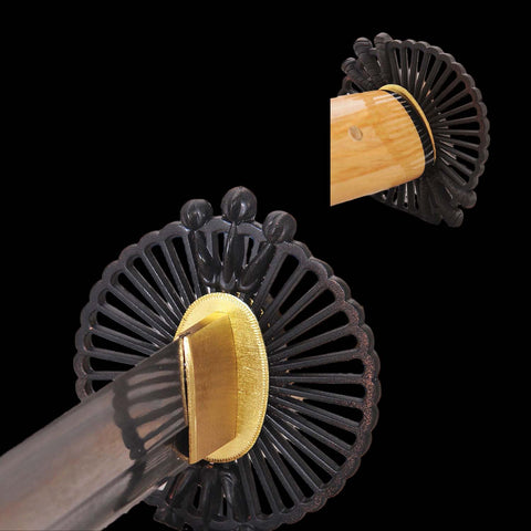 47 Ronin Tengu Katana alloy tsuba guard detail