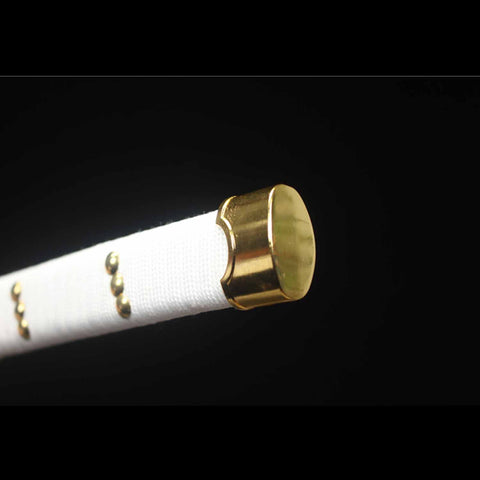 Hardwood handle detail of Kozuki Momonosuke Ame no Habakiri katana