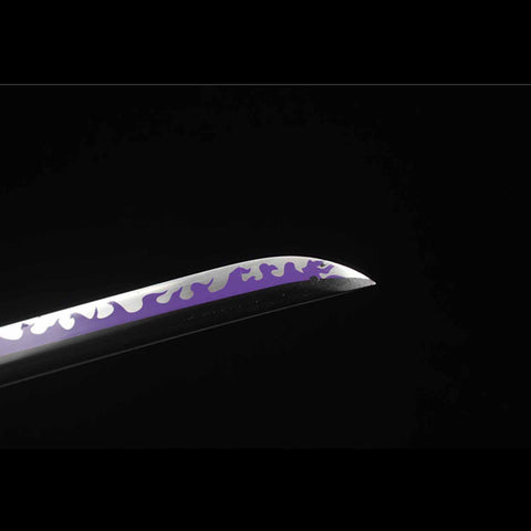 Precision katana tip detail of Ame no Habakiri sword inspired by One Piece