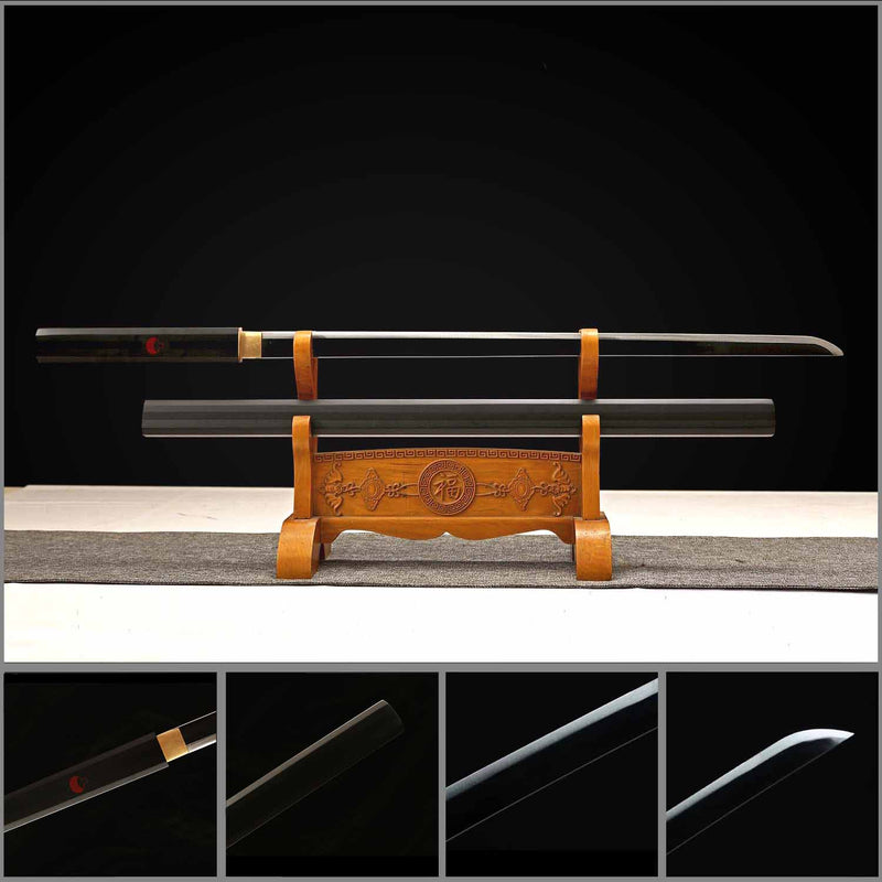 Anime Sasuke Black Blade Sword – Naruto Kusanagi Shirasaya Katana 