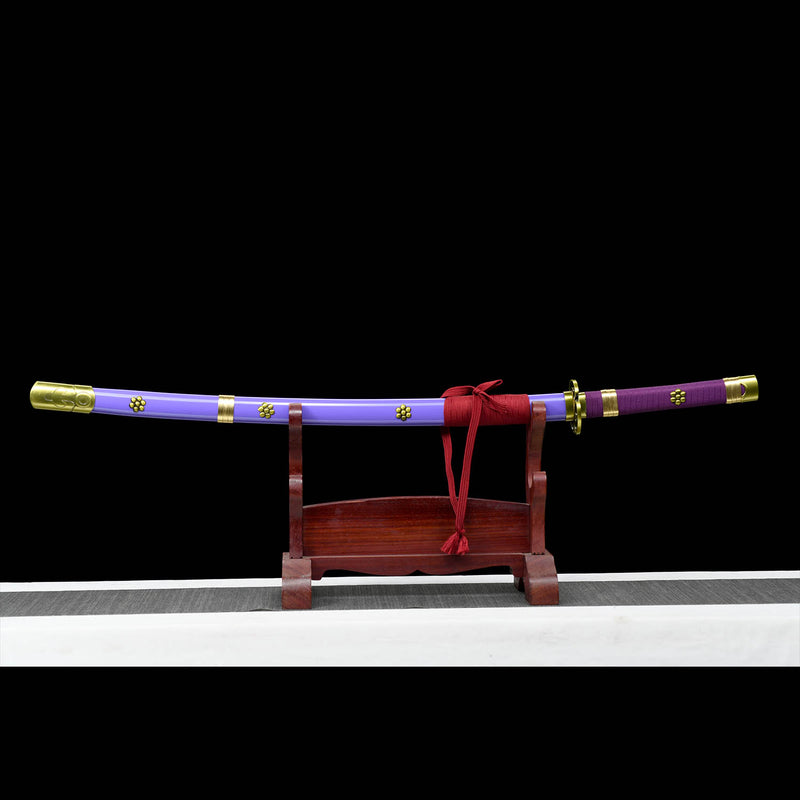 Roronoa Zoro Enma Katana Sword One Piece Purple Blade 1095 Steel 
