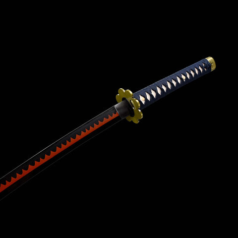 Battle ready Shusui katana displayed in combat stance