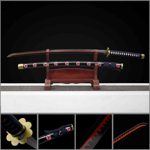 Battle ready folded steel Shusui katana inspired by Roronoa Zoro from One Piece