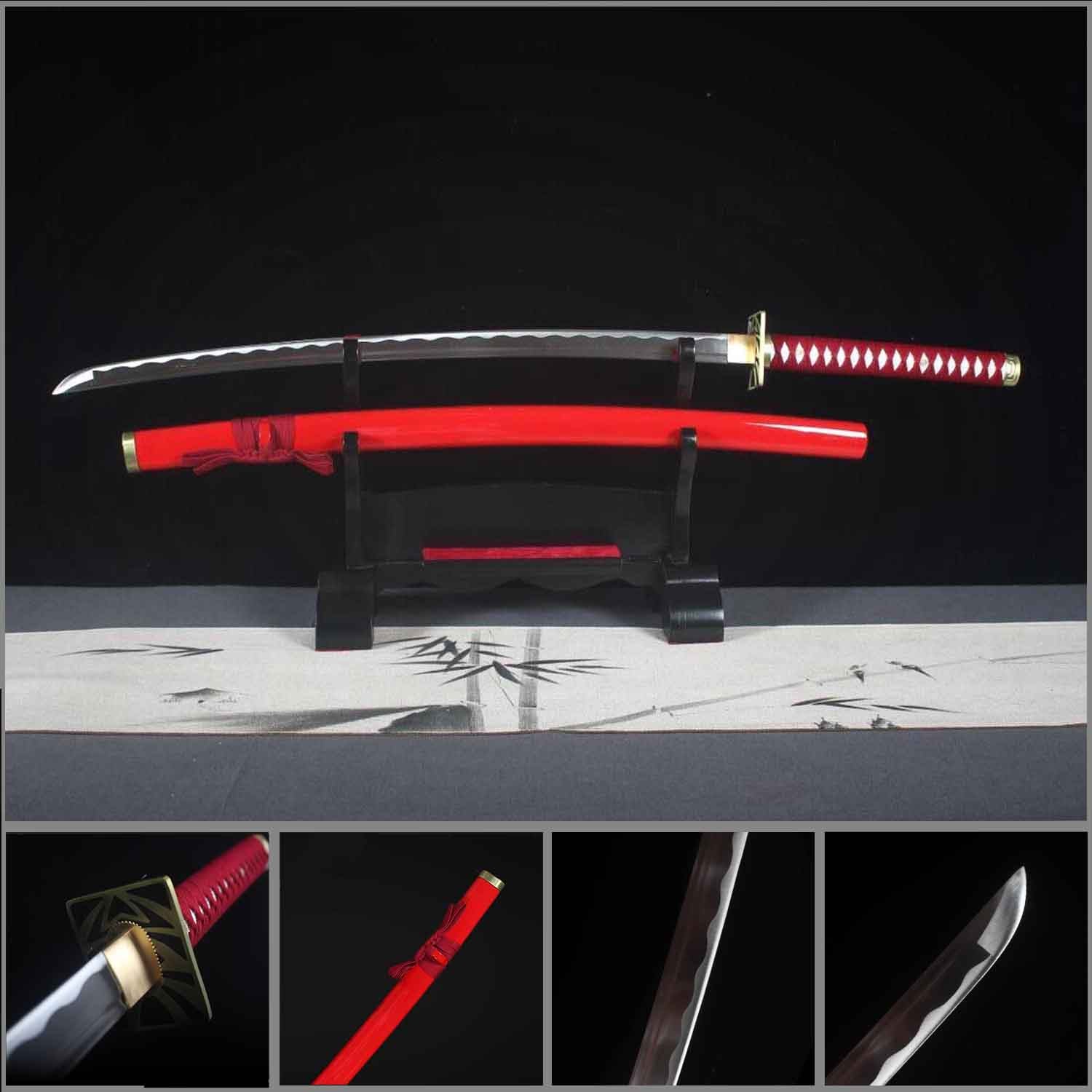 Bleach Renji Abarai Zabimaru Katana Handmade 1060 Steel Full Tang ...