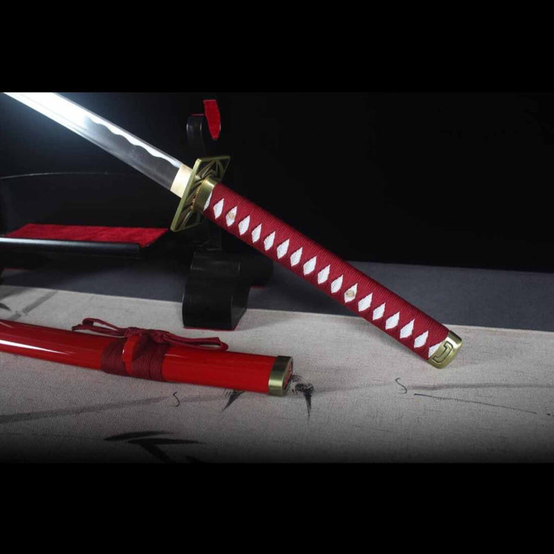 Bleach Renji Abarai Zabimaru Katana Handmade 1060 Steel Full Tang 