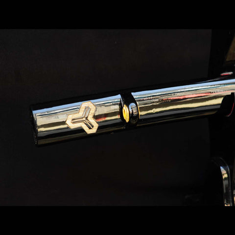 Buffalo horn reinforced koiguchi on Kill Bill katana saya