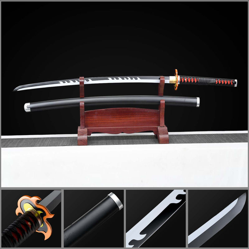 Demon Slayer Tanjiro Kamado Black Nichirin Sword – 3rd Gen 1095 Katana 