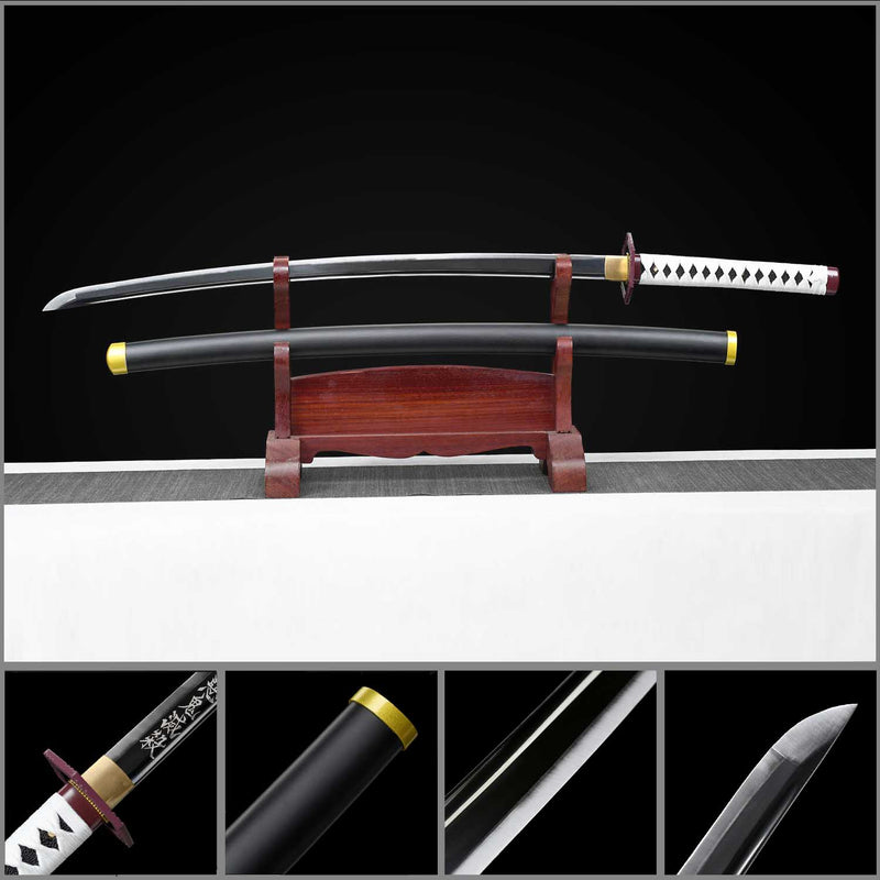 Demon Slayer Giyu Tomioka Nichirin Sword Handmade 1095 Steel Katana 