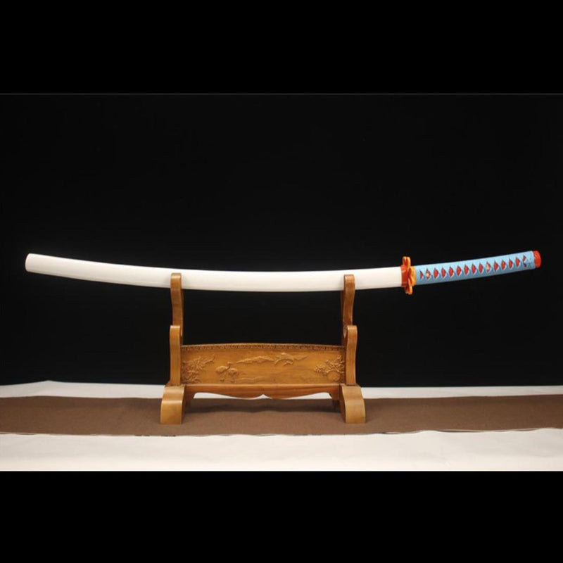 Demon Slayer Mitsuri Kanroji Nichirin Katana Handmade 1045 Steel Sword 