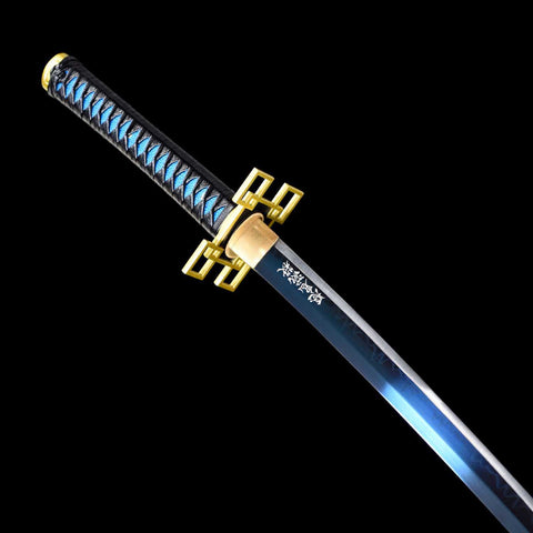 Angled display view of Demon Slayer Muichiro Tokito Katana