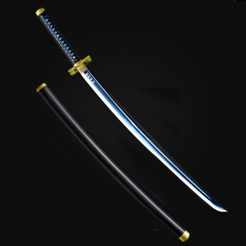Side profile of Muichiro Tokito Demon Slayer Nichirin katana sword