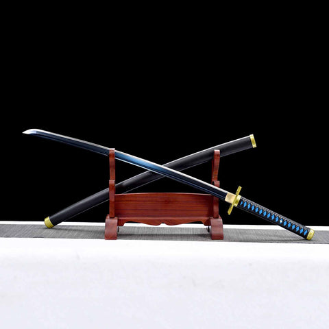 Demon Slayer Muichiro Tokito sword displayed as collectible katana