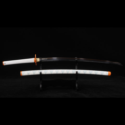Rengoku Kyojuro Nichirin Katana front view anime sword replica