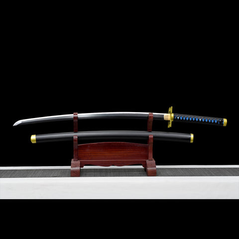 Demon Slayer Tanjiro Kamado Nichirin Sword full length display