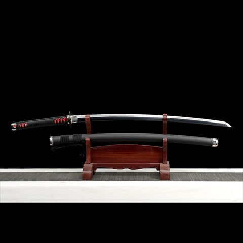 demon slayer tanjiro katana replica front view handmade anime sword