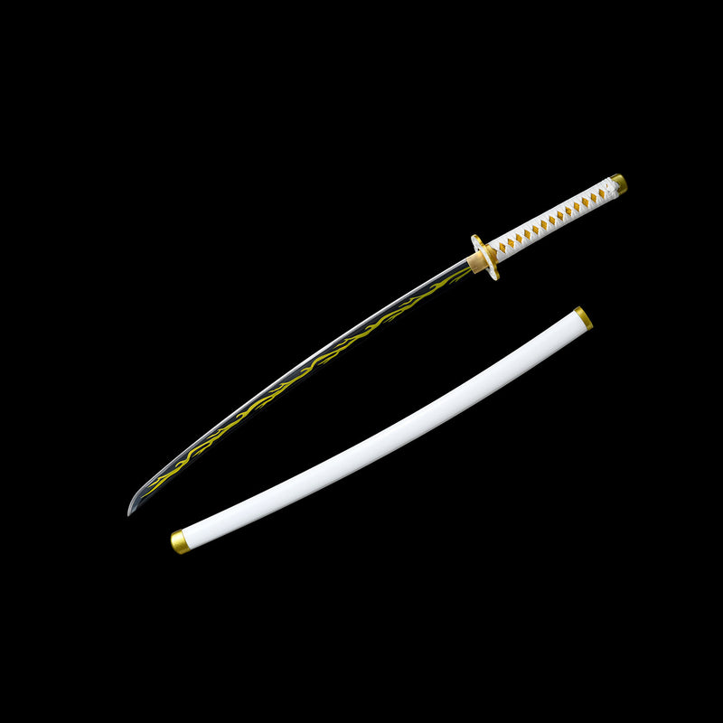 Zenitsu Agatsuma Nichirin Sword Demon Slayer Anime Katana 1095 Steel 