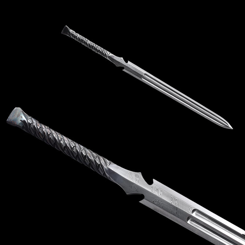 Hand Forged European Spear Sword – Folded Steel Battle Ready 