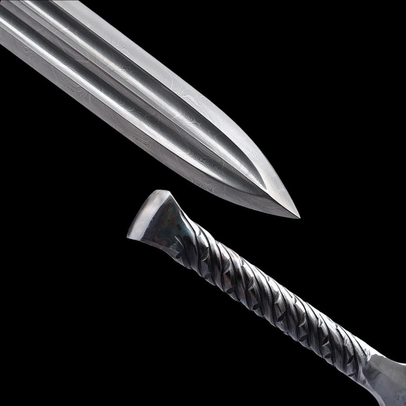 Hand Forged European Spear Sword – Folded Steel Battle Ready 