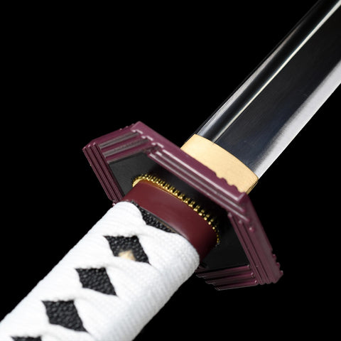 Giyu Tomioka katana tsuba detail anime Nichirin sword replica