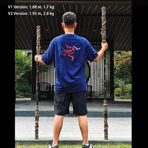 fully extended Goku Power Pole Ruyi Jingu Bang metal weapon