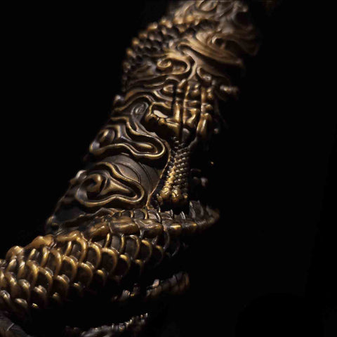 metal construction close up of Goku Power Pole replica