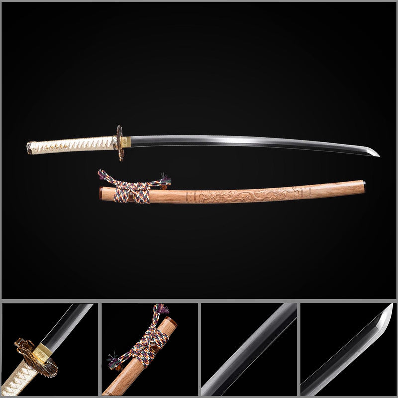 T10 Dragon Scale Katana – Hand Forged Clay Tempered Sword 
