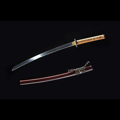 Japanese Deadpool Wakizashi sword full length view samurai short sword replica