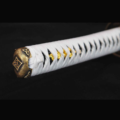 kashira pommel detail on Walking Dead katana