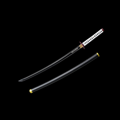 katana mekugi peg detail Giyu Tomioka Nichirin sword full tang