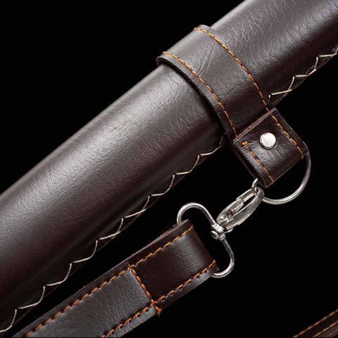 Close-up of katana saya opening on Hattori Hanzo Samurai Sword