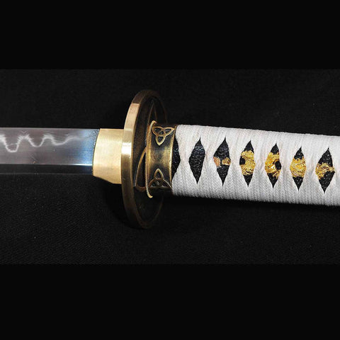 tsuba and blade junction on Michonne katana sword