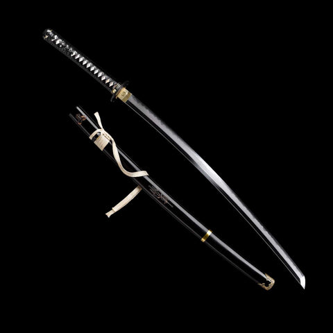 Full View of Kill Bill Samurai Katana Sword Laid Horizontally