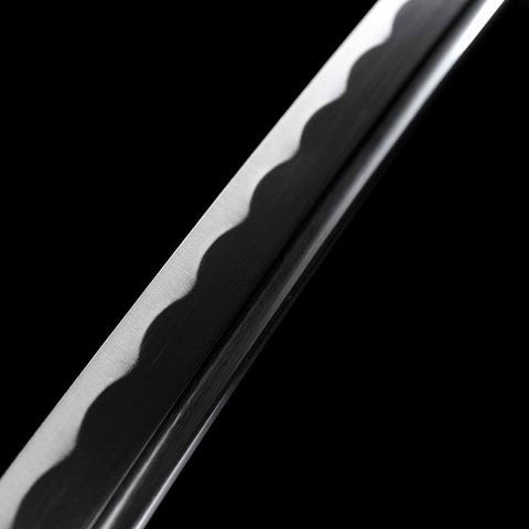 Close-up of Kyoka Suigetsu Zanpakuto blade with 1060 steel