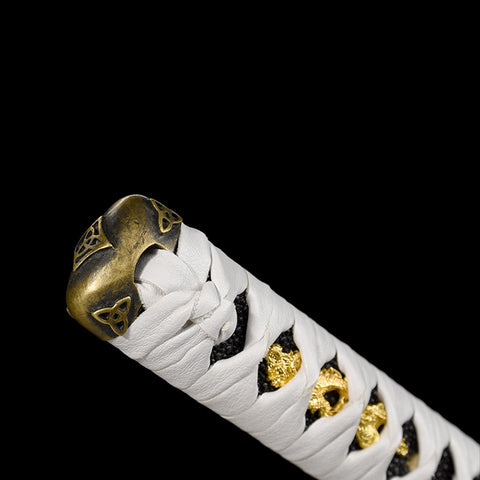 Michonne katana brass fuchi kashira fittings