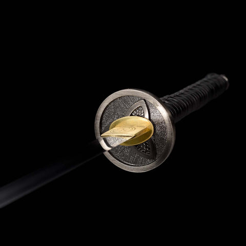 Close up craftsmanship details of Michonne katana