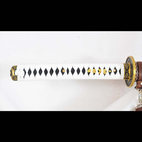 michonne katana sword tsuka white ito wrap