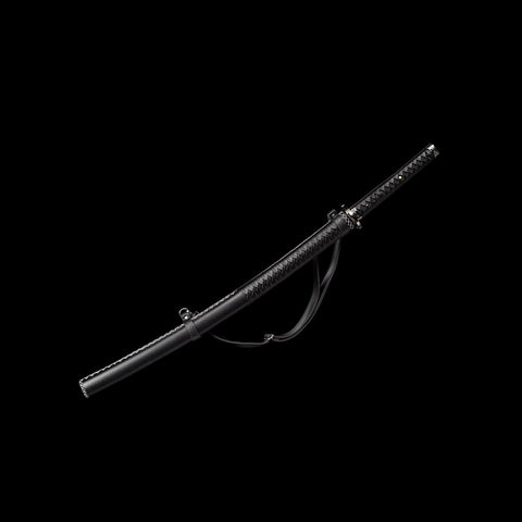 Michonne katana sword displayed with black hardwood saya