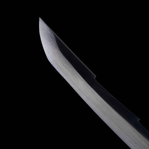 Sharp blade edge close-up of mini katana