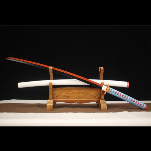 Full tang construction of Mitsuri Kanroji Nichirin Katana sword