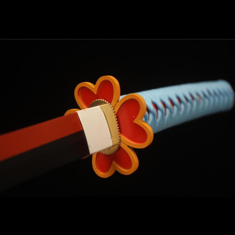 Demon Slayer Mitsuri Kanroji Nichirin Katana Handmade 1045 Steel Sword 