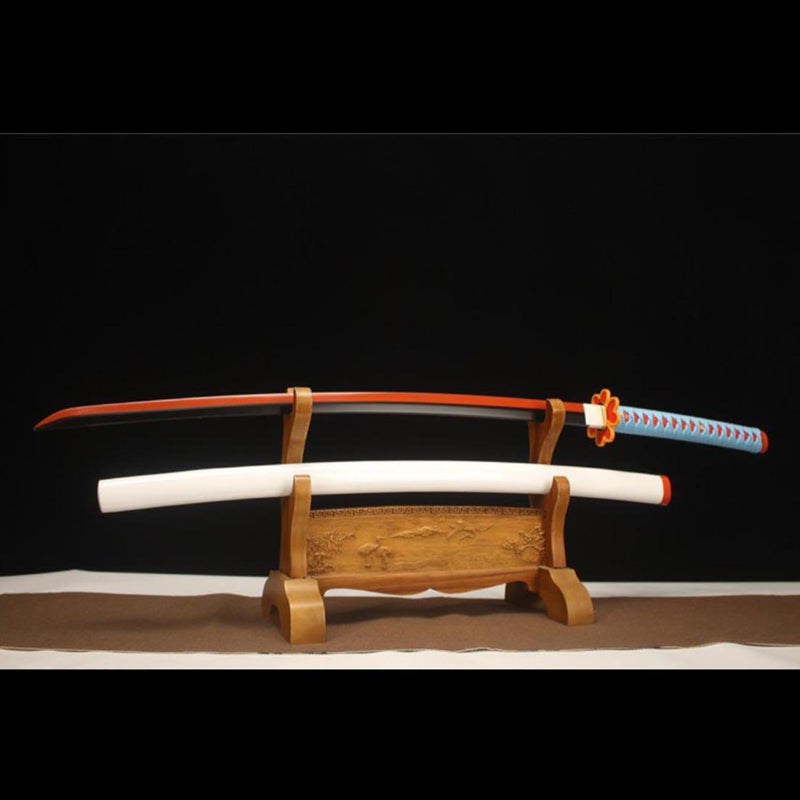 Demon Slayer Mitsuri Kanroji Nichirin Katana Handmade 1045 Steel Sword 