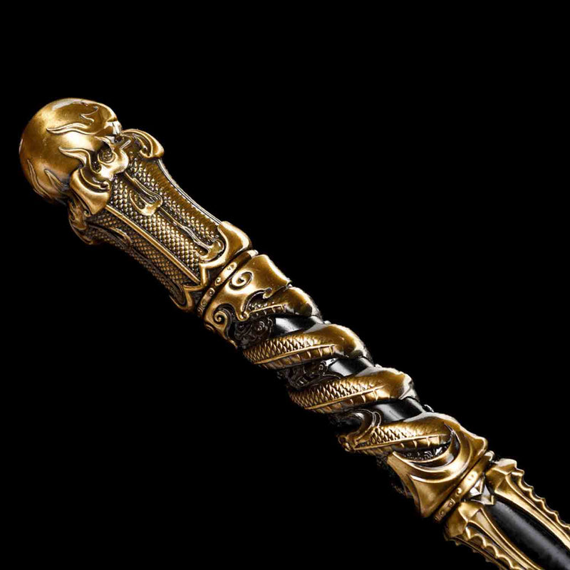 Ruyi Jingu Bang 148cm Monkey King Staff Replica – Black & Gold Cosplay 