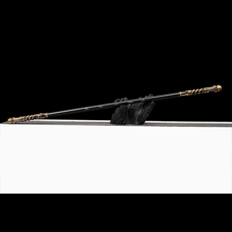 Ruyi Jingu Bang 148cm Monkey King Staff Replica – Black & Gold Cosplay 