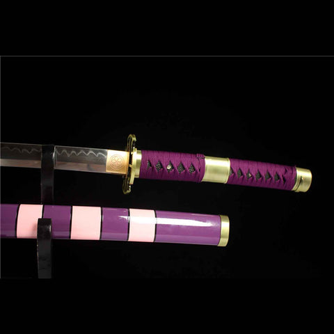 Front and side combo view of Nidai Kitetsu Katana Sword