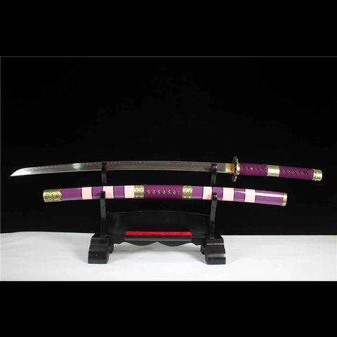 Full length view of One Piece Nidai Kitetsu Katana Sword on display