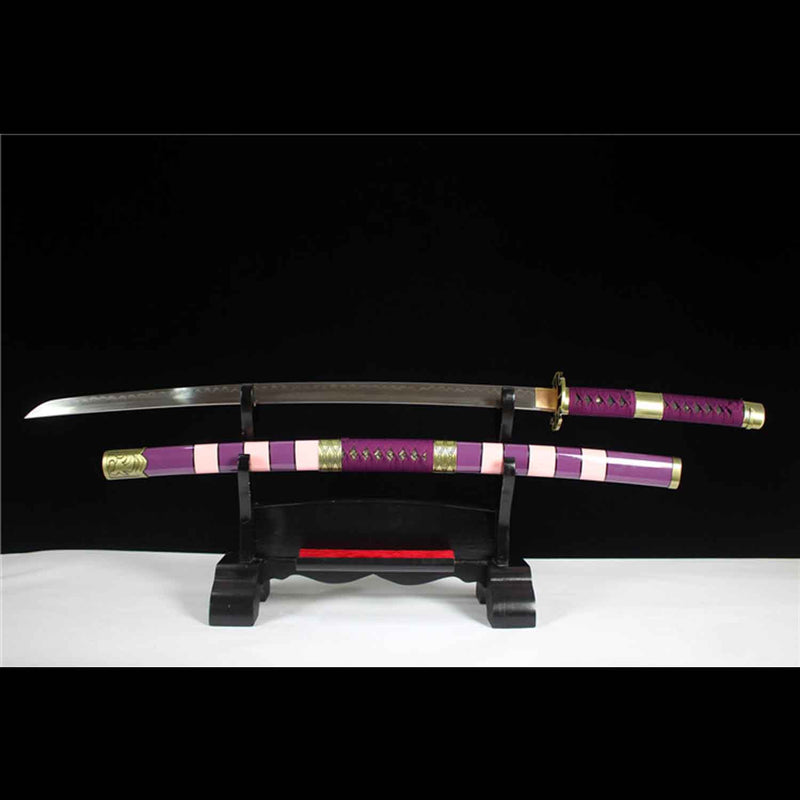 One Piece Nidai Kitetsu Katana Sword Handmade T10 Steel Anime Samurai 