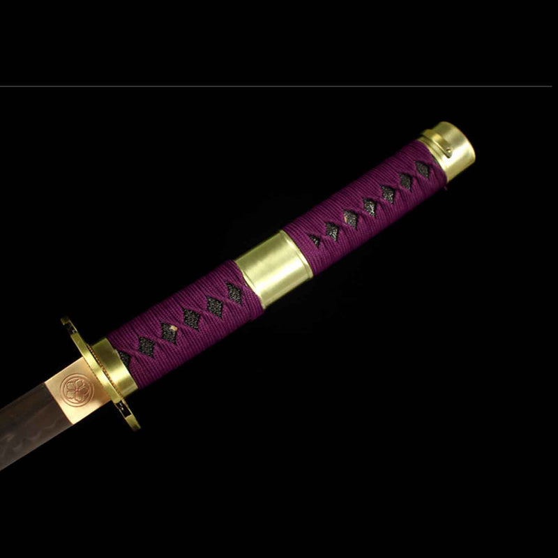 One Piece Nidai Kitetsu Katana Sword Handmade T10 Steel Anime Samurai 