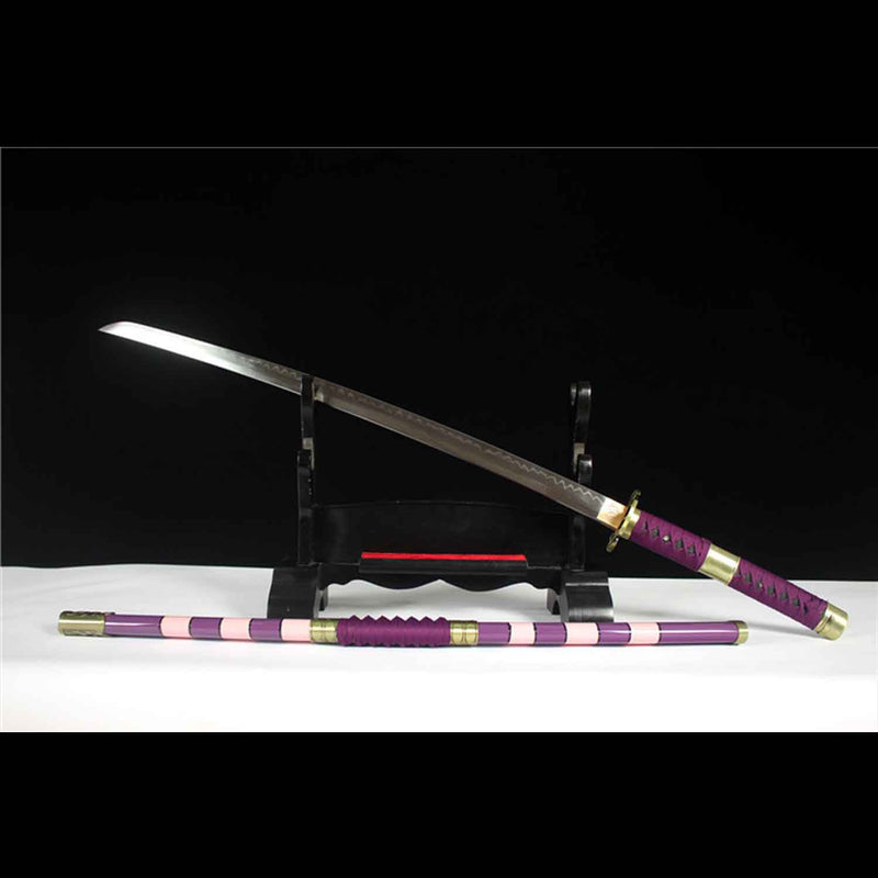 One Piece Nidai Kitetsu Katana Sword Handmade T10 Steel Anime Samurai 