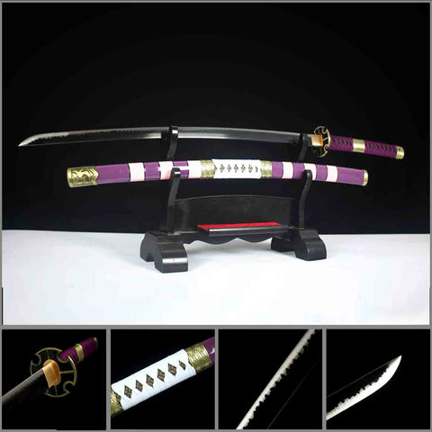 One Piece Nidai Kitetsu Katana Sword handmade anime samurai sword full